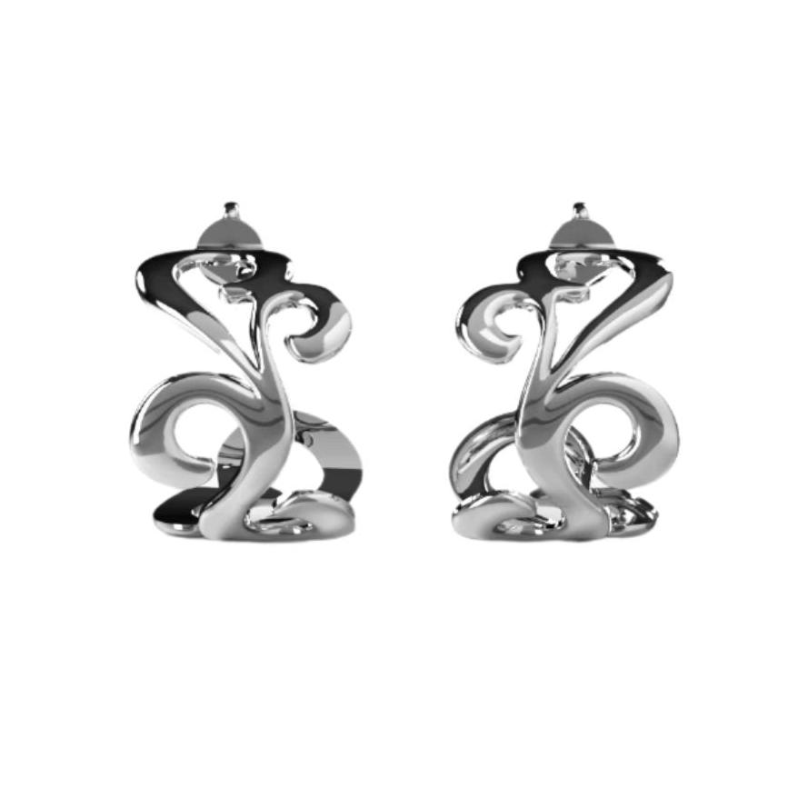 Sterling silver hoop earrings "Gia"